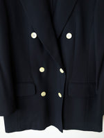 Lade das Bild in den Galerie-Viewer, *Wolle* Blazer Zweireiher 80s Klassiker (L)
