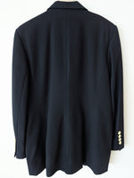 Lade das Bild in den Galerie-Viewer, *Wolle* Blazer Zweireiher 80s Klassiker (L)
