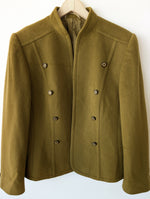 Lade das Bild in den Galerie-Viewer, *Kaschmir Wolle* Blazer Jacke Military Khaki (XL)
