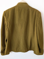 Lade das Bild in den Galerie-Viewer, *Kaschmir Wolle* Blazer Jacke Military Khaki (XL)
