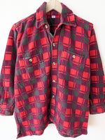 Lade das Bild in den Galerie-Viewer, Overshirt Flanellhemd Karo Lila Workwear (L)
