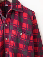 Lade das Bild in den Galerie-Viewer, Overshirt Flanellhemd Karo Lila Workwear (L)
