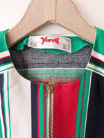 Lade das Bild in den Galerie-Viewer, Blouson Jacke Cropped 80s Blockstreifen (M-L)
