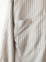 Lade das Bild in den Galerie-Viewer, *Seide* Bluse Nadelstreifen Mint Grau (M)
