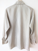 Lade das Bild in den Galerie-Viewer, *Seide* Bluse Nadelstreifen Mint Grau (M)
