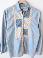 Lade das Bild in den Galerie-Viewer, *Benetton* Bluse Quilt Pastell Romantic Stick (S-M)
