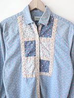 Lade das Bild in den Galerie-Viewer, *Benetton* Bluse Quilt Pastell Romantic Stick (S-M)
