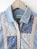 Lade das Bild in den Galerie-Viewer, *Benetton* Bluse Quilt Pastell Romantic Stick (S-M)

