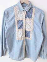 Lade das Bild in den Galerie-Viewer, *Benetton* Bluse Quilt Pastell Romantic Stick (S-M)
