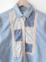Lade das Bild in den Galerie-Viewer, *Benetton* Bluse Quilt Pastell Romantic Stick (S-M)
