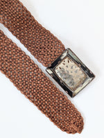 Lade das Bild in den Galerie-Viewer, Leder Flechtgürtel 70s Schnalle Bohemian (One Size)
