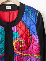 Lade das Bild in den Galerie-Viewer, Cropped Blouson Wolle 80s Art Print (M-L)
