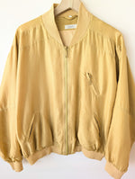 Lade das Bild in den Galerie-Viewer, *Seide* Blouson Bomber 80s Curry Senf (L)
