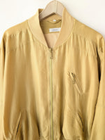 Lade das Bild in den Galerie-Viewer, *Seide* Blouson Bomber 80s Curry Senf (L)

