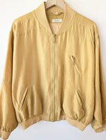 Lade das Bild in den Galerie-Viewer, *Seide* Blouson Bomber 80s Curry Senf (L)
