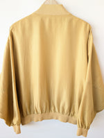 Lade das Bild in den Galerie-Viewer, *Seide* Blouson Bomber 80s Curry Senf (L)
