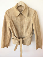 Lade das Bild in den Galerie-Viewer, Wildleder Jacke 70s Racing Beige (S)
