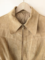 Lade das Bild in den Galerie-Viewer, Wildleder Jacke 70s Racing Beige (S)
