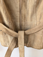Lade das Bild in den Galerie-Viewer, Wildleder Jacke 70s Racing Beige (S)
