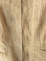 Lade das Bild in den Galerie-Viewer, Wildleder Jacke 70s Racing Beige (S)
