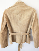 Lade das Bild in den Galerie-Viewer, Wildleder Jacke 70s Racing Beige (S)

