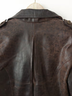 Lade das Bild in den Galerie-Viewer, Lederjacke Blazer Napoleon Military Braun (S-M)
