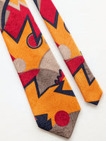 Lade das Bild in den Galerie-Viewer, *Versace* Krawatte 80s Grafic Print Seide
