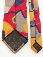 Lade das Bild in den Galerie-Viewer, *Versace* Krawatte 80s Grafic Print Seide
