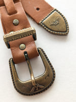 Lade das Bild in den Galerie-Viewer, *Armani* Gürtel Leder Geflecht Cognac Western (100-110)
