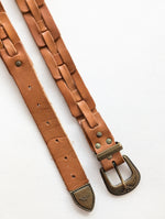 Lade das Bild in den Galerie-Viewer, *Armani* Gürtel Leder Geflecht Cognac Western (100-110)
