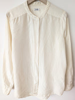 Lade das Bild in den Galerie-Viewer, *Closed* Bluse Seide Premium Basic Creme (L)
