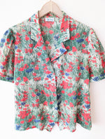 Lade das Bild in den Galerie-Viewer, Bluse Mohn Wildblumen Print Folklore (L)
