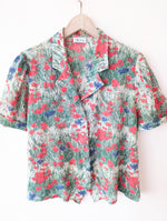 Lade das Bild in den Galerie-Viewer, Bluse Mohn Wildblumen Print Folklore (L)
