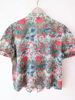 Lade das Bild in den Galerie-Viewer, Bluse Mohn Wildblumen Print Folklore (L)
