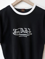 Lade das Bild in den Galerie-Viewer, *Von Dutch* Shirt Ringer Y2K Schwarz (XL)
