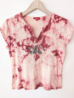 Lade das Bild in den Galerie-Viewer, Cropped Top Y2K Shirt Batic Altrosa (M)
