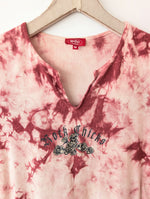 Lade das Bild in den Galerie-Viewer, Cropped Top Y2K Shirt Batic Altrosa (M)
