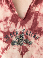 Lade das Bild in den Galerie-Viewer, Cropped Top Y2K Shirt Batic Altrosa (M)
