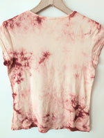 Lade das Bild in den Galerie-Viewer, Cropped Top Y2K Shirt Batic Altrosa (M)

