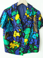Lade das Bild in den Galerie-Viewer, *Handmade* Bluse Seide Blumen Print (L)
