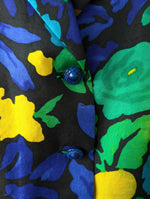 Lade das Bild in den Galerie-Viewer, *Handmade* Bluse Seide Blumen Print (L)
