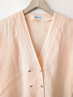 Lade das Bild in den Galerie-Viewer, *Leinen* Bluse Premium Basic Apricot Lochstick (XL)
