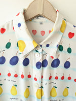 Lade das Bild in den Galerie-Viewer, Bluse Obst Print 80s Fruits (M-L)

