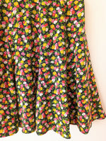Lade das Bild in den Galerie-Viewer, *Seide* Rock Streublümchen Orange Pink (XS-S)
