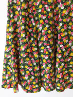 Lade das Bild in den Galerie-Viewer, *Seide* Rock Streublümchen Orange Pink (XS-S)
