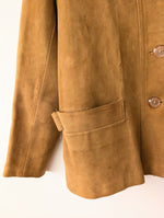 Lade das Bild in den Galerie-Viewer, Wildleder Jacke 70s Blazer Cognac (M-L)
