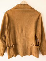Lade das Bild in den Galerie-Viewer, Wildleder Jacke 70s Blazer Cognac (M-L)
