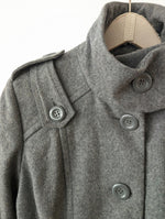 Lade das Bild in den Galerie-Viewer, *Wolle* Cropped Jacke Y2K Wolle Grau (M-L)
