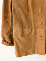 Lade das Bild in den Galerie-Viewer, Wildleder 70s Jacke Blazer Cognac (L-XL)
