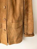 Lade das Bild in den Galerie-Viewer, Wildleder 70s Jacke Blazer Cognac (L-XL)
